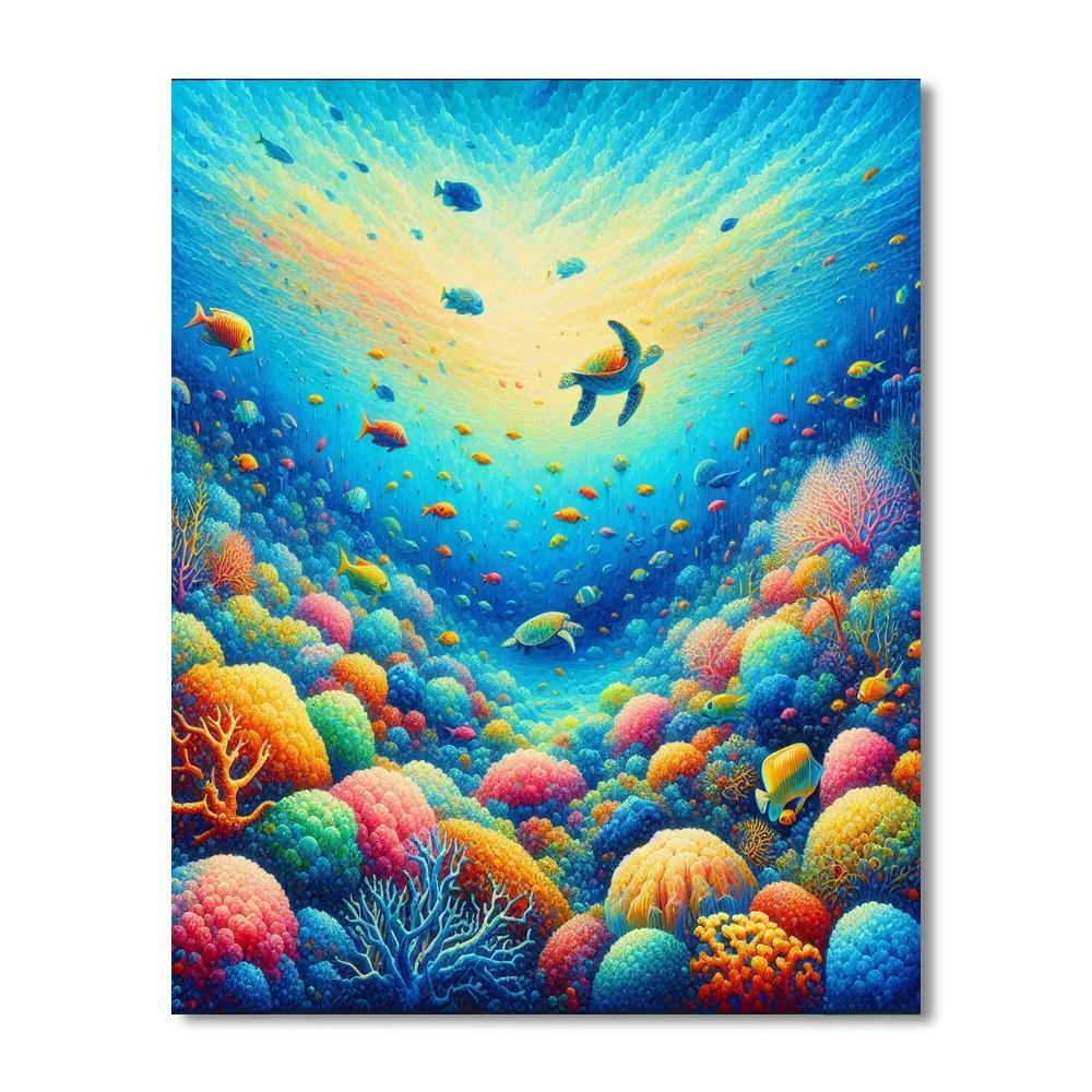 Undersea Oasis Delight Painting Number Kit