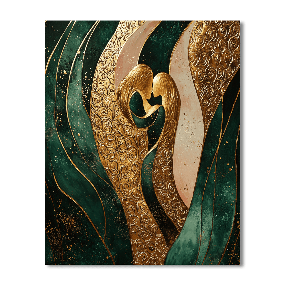 Gustav Klimt Inspired The Kiss Of Colors  Paint By Numbers