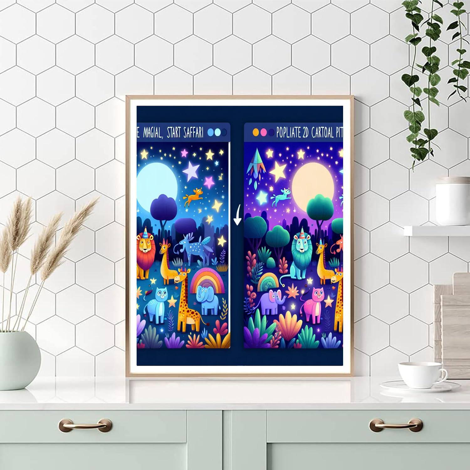 Safari In The Stars Number Painting