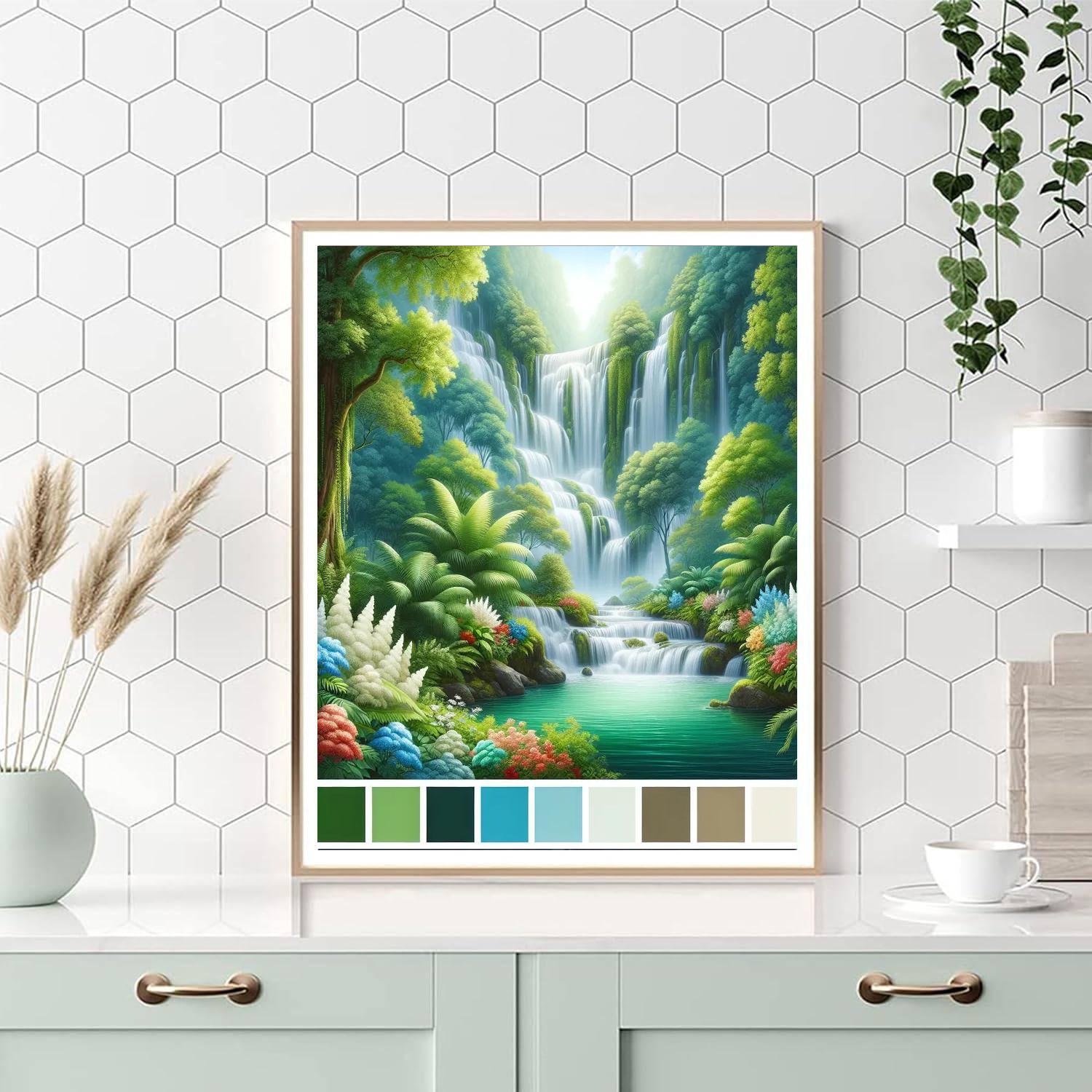 Majestic Waterfall Bliss DIY Paint By Numbers