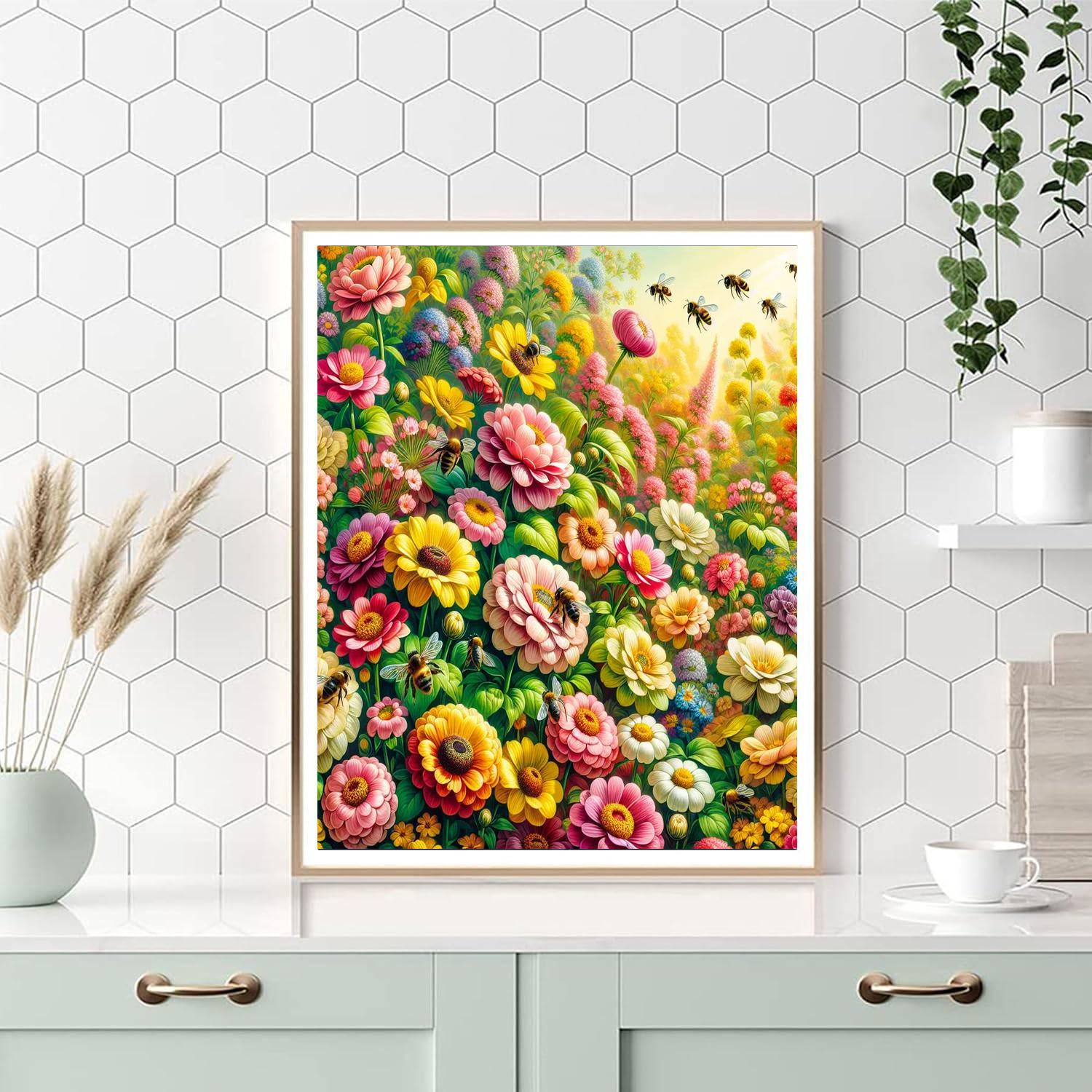 Vibrant Flowering Garden Paint By Numbers Kits