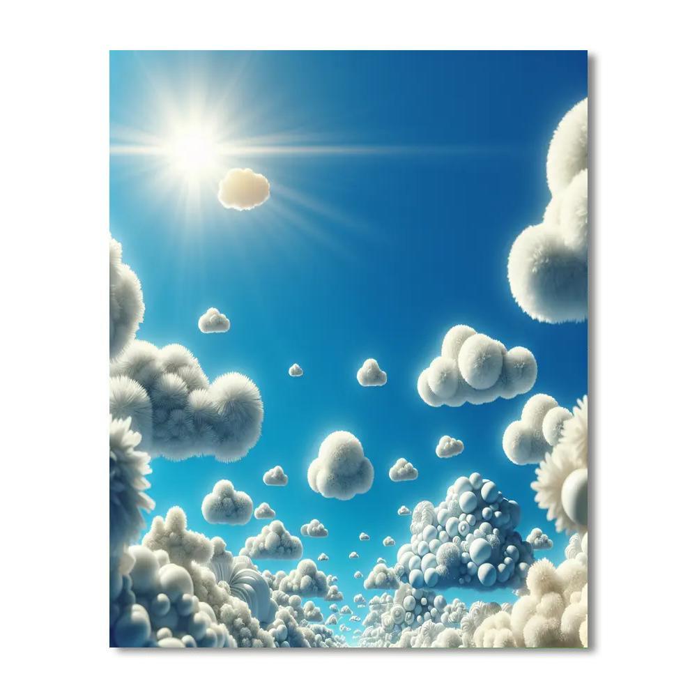 Whimsical Cloud Parade Paint By Color