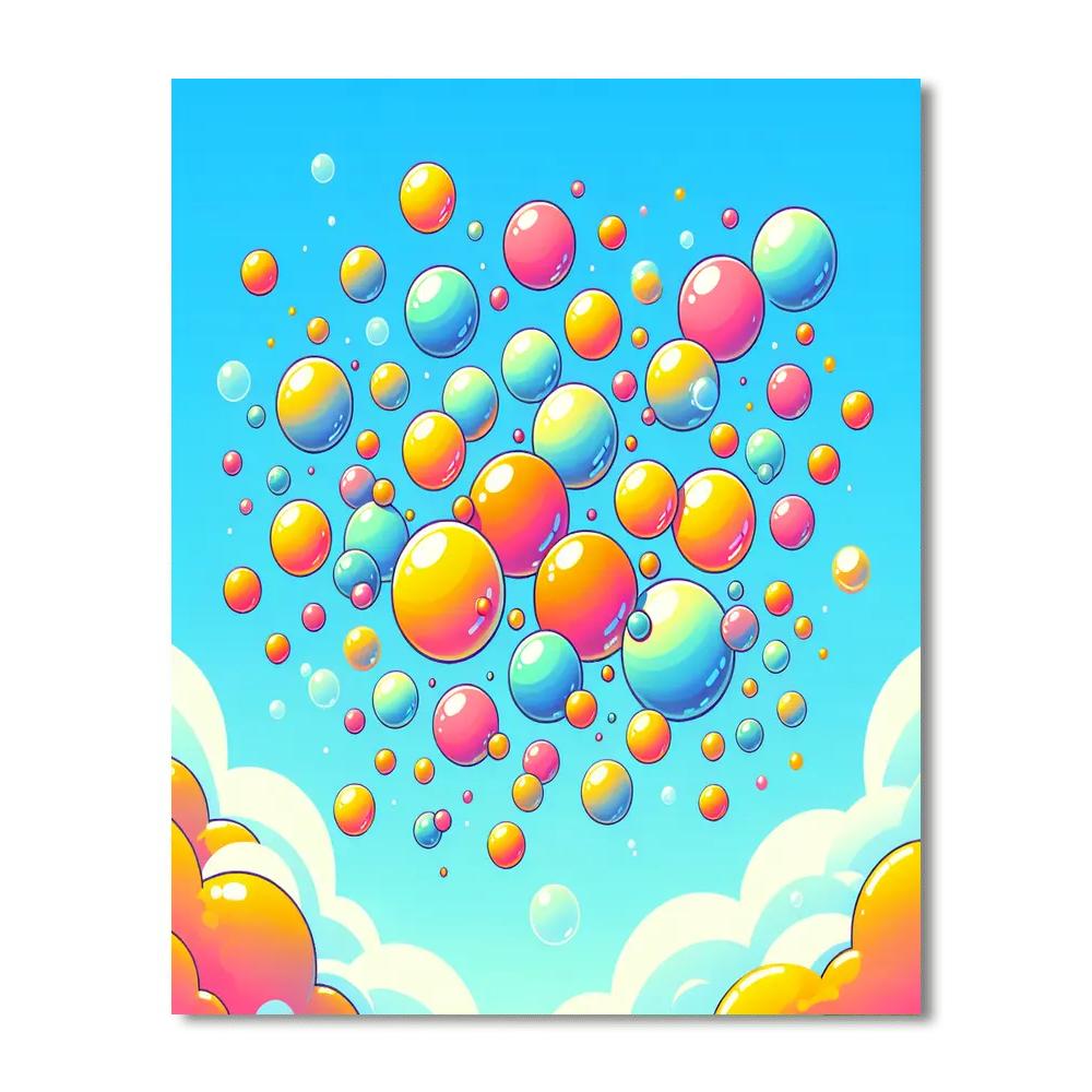 Beautiful Bubbles Number Painting