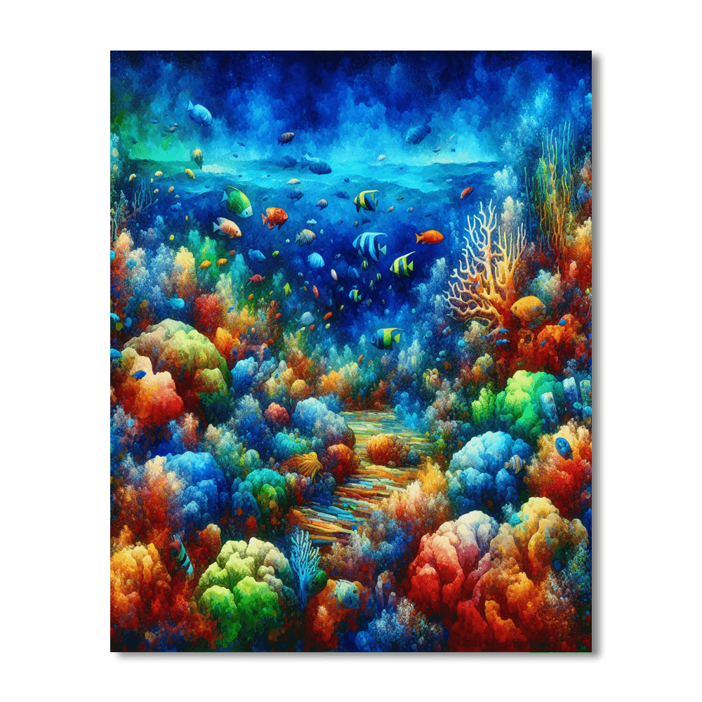 Vibrant Coral Reef Expedition Paint By Numbers Art