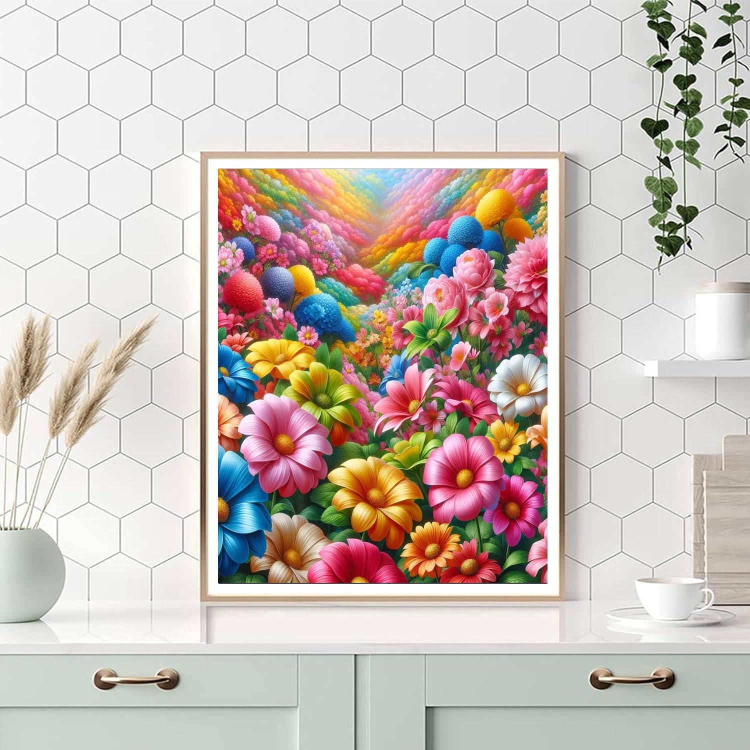 Joyful Floral Dance Paint By Numbers Art