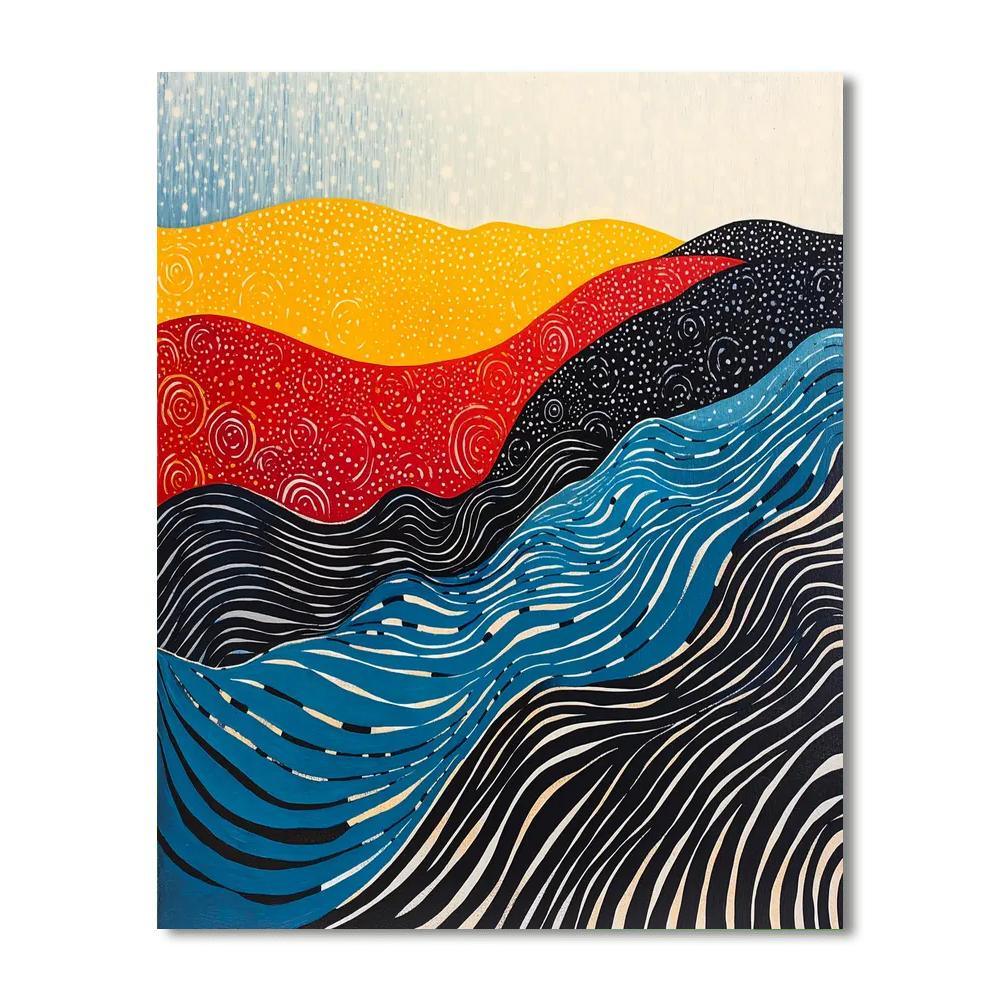 Yayoi Kusama Inspired Hypnotic Horizons  Paint By Numbers Kits