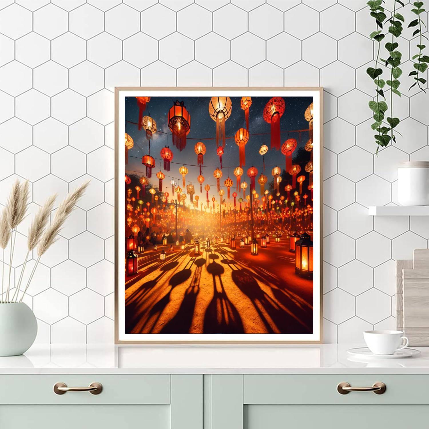 Festive Lanterns Paint By Numbers