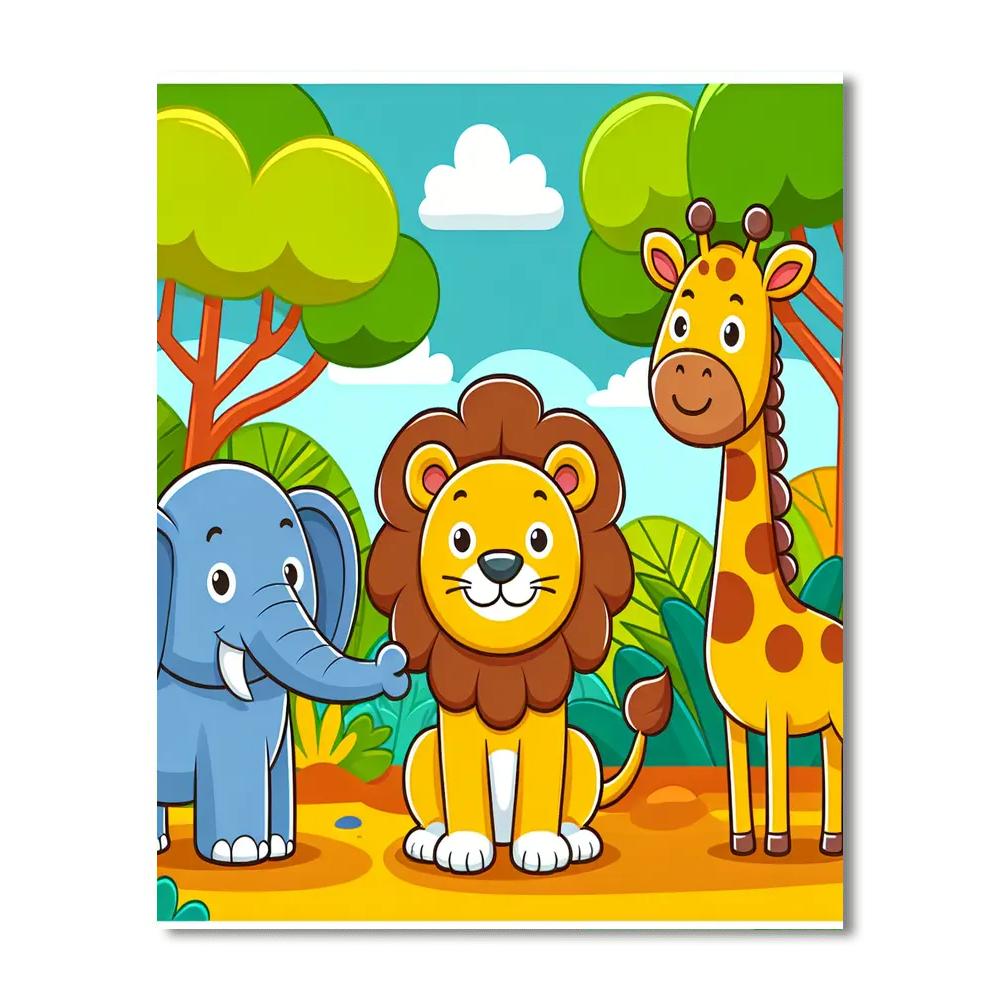 Safari Jungle Jamboree Paint By Numbers