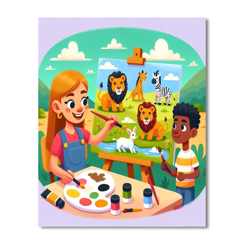 Art Safari Adventure Paint By Numbers Kits