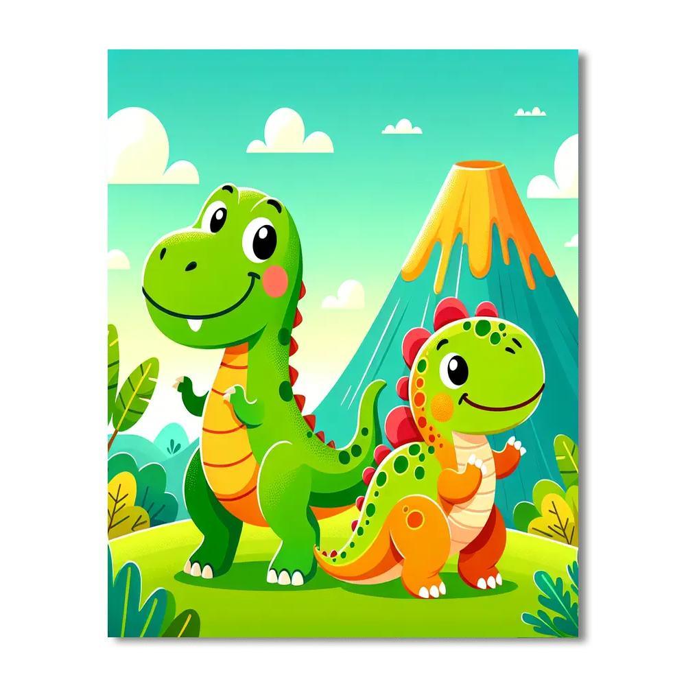 Happy Dino Explorers Paint By Color