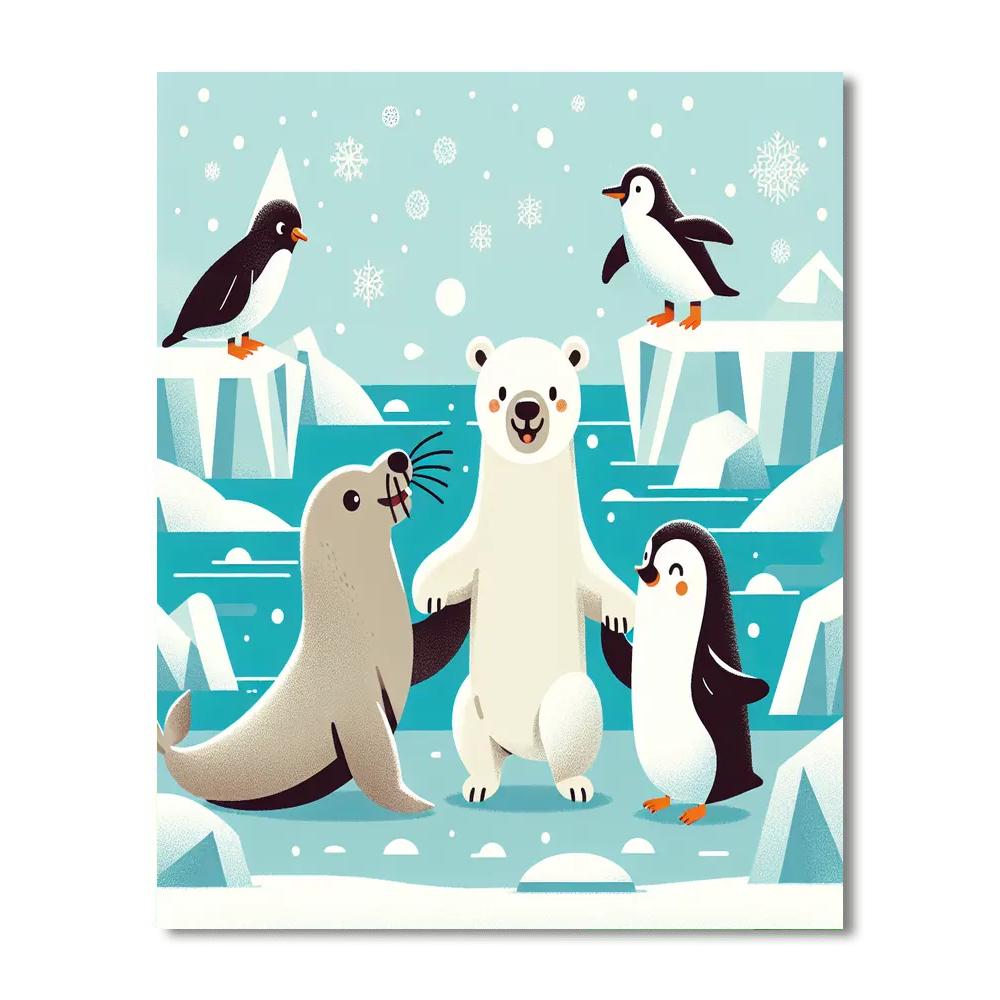 Polar Expedition Party Number Painting