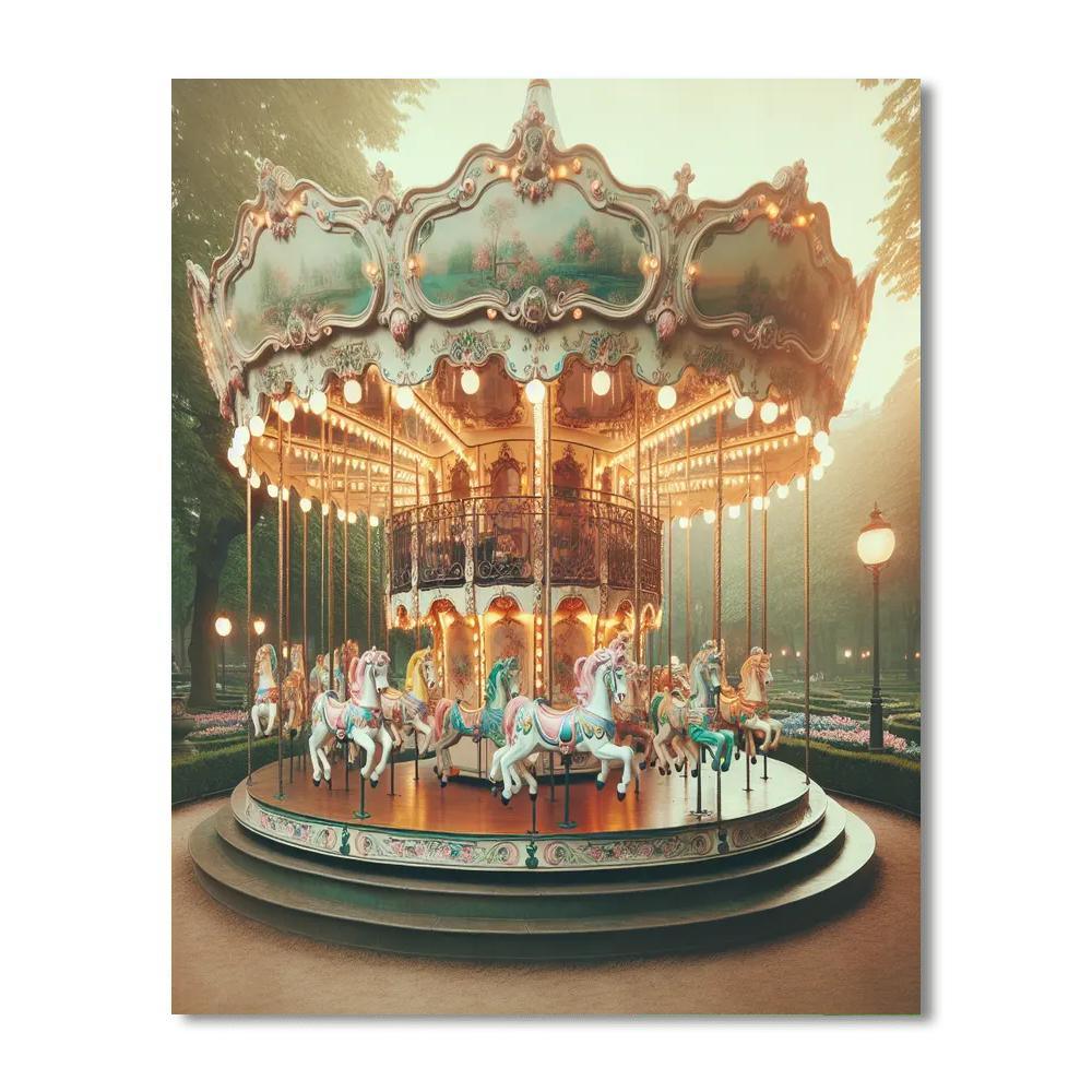 Vintage Carousel Whimsy Numbered Painting Kits