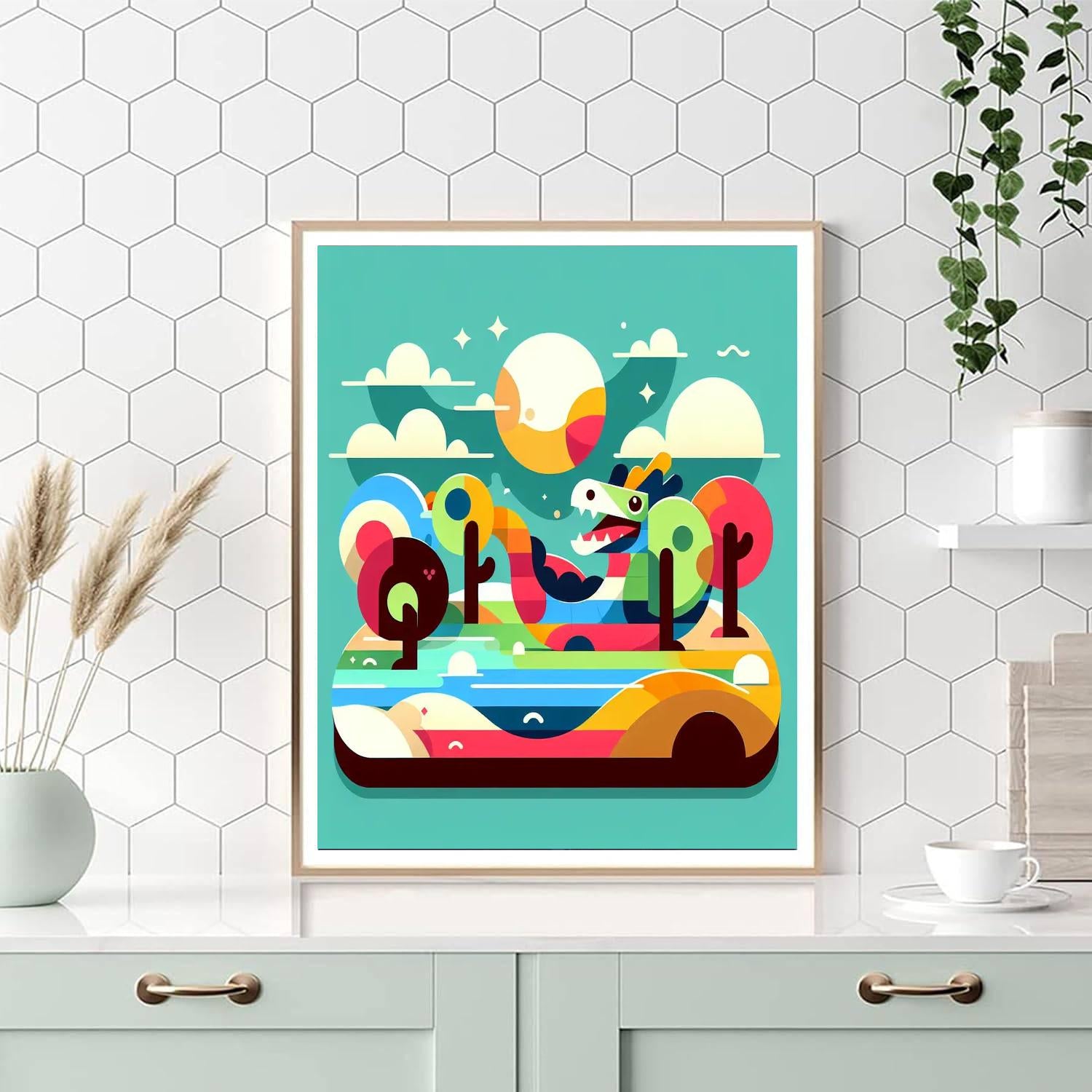 Mythical Animal Safari Paint By Numbers Art