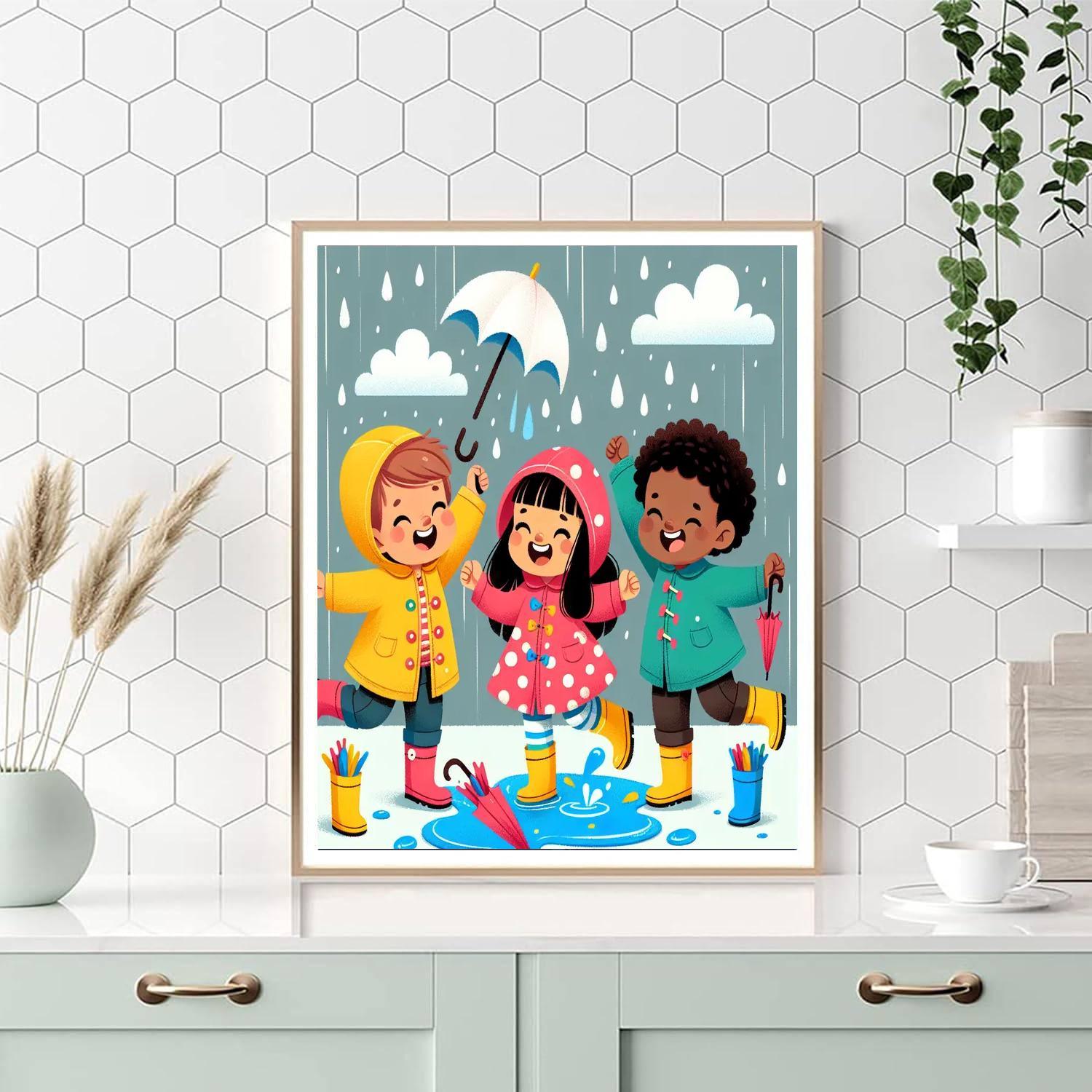Joyful Rainy Day Adventures Paint By Number