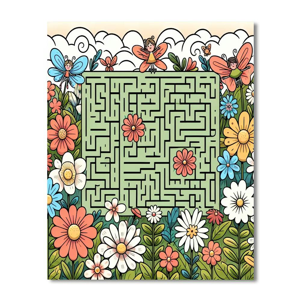 Magic Meadow Maze Paint By Numbers Art