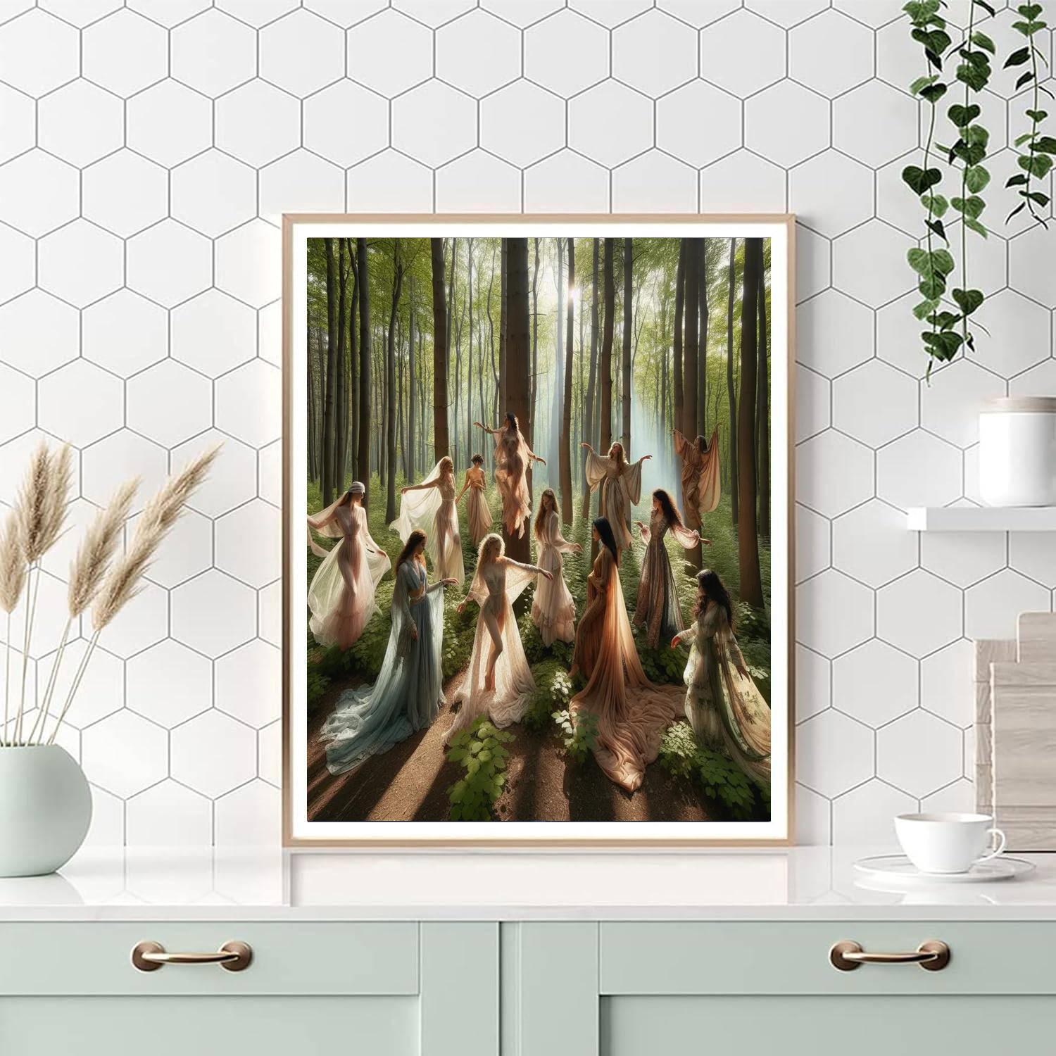 Enchanted Woodland Nymphs Paint By Color