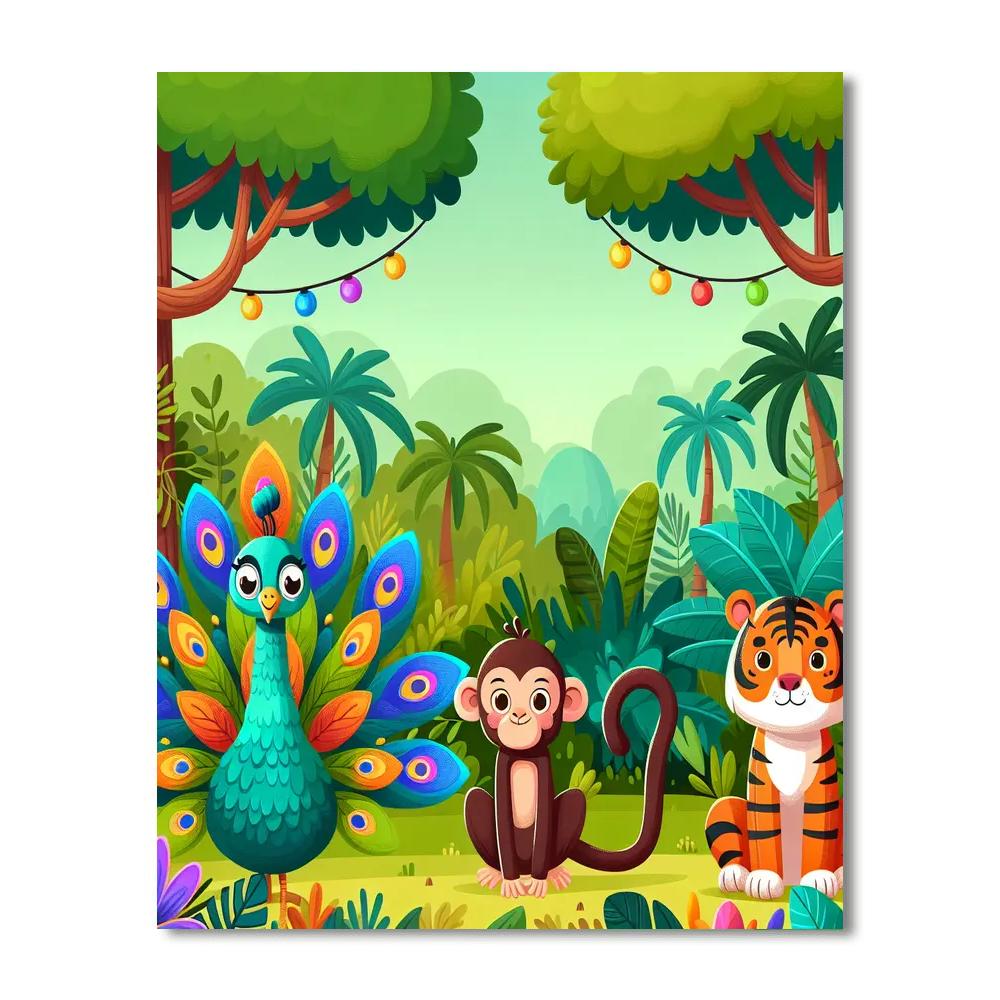 Fantasy Jungle Safari Numbered Painting Kits
