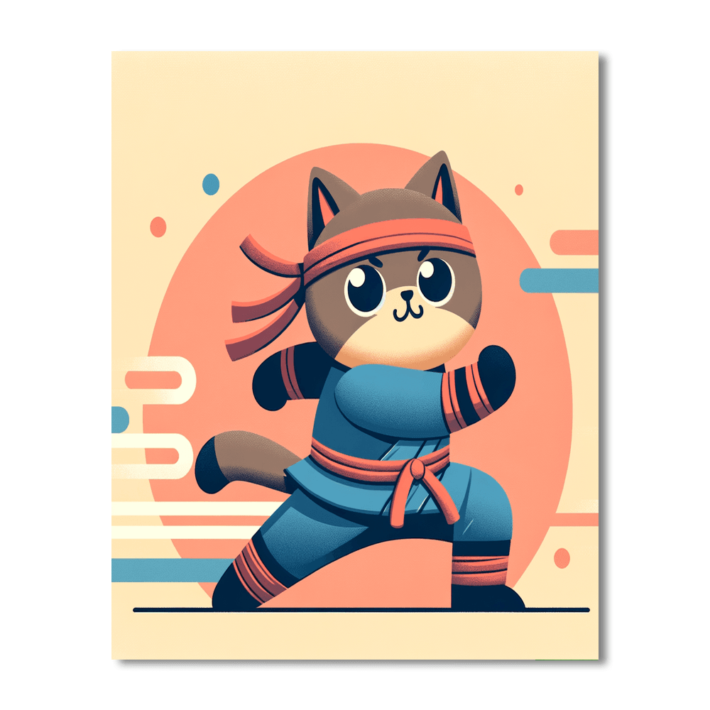 Ninja Cat Quest Paint By Numbers Kits