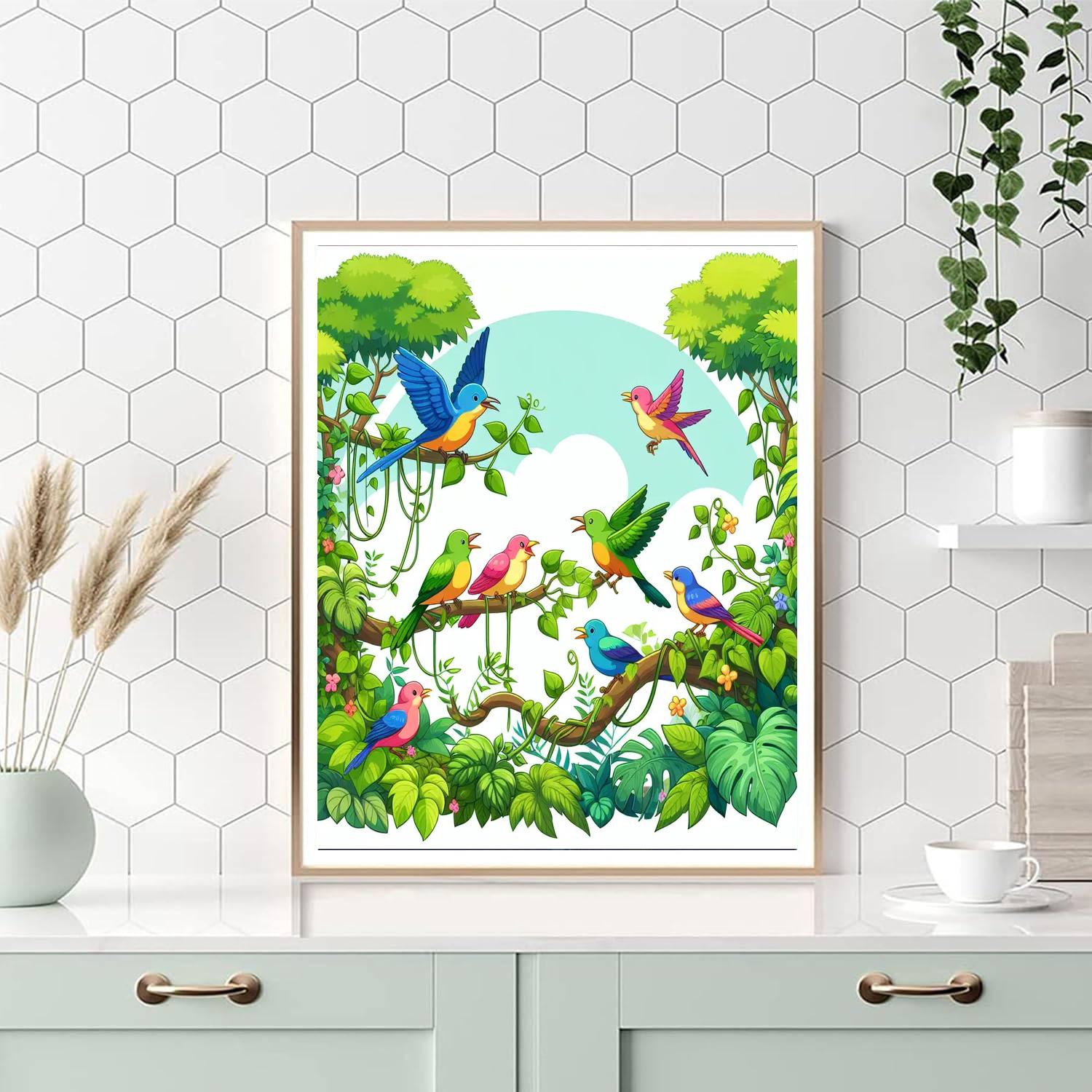 Brilliant Birdwatching Expedition Paint By Numbers Art