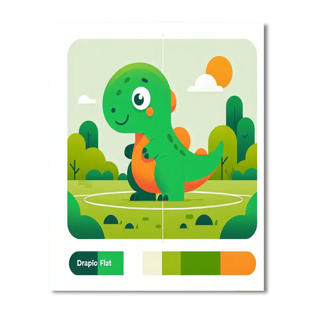 Lively Dino Park Numbered Painting Kits