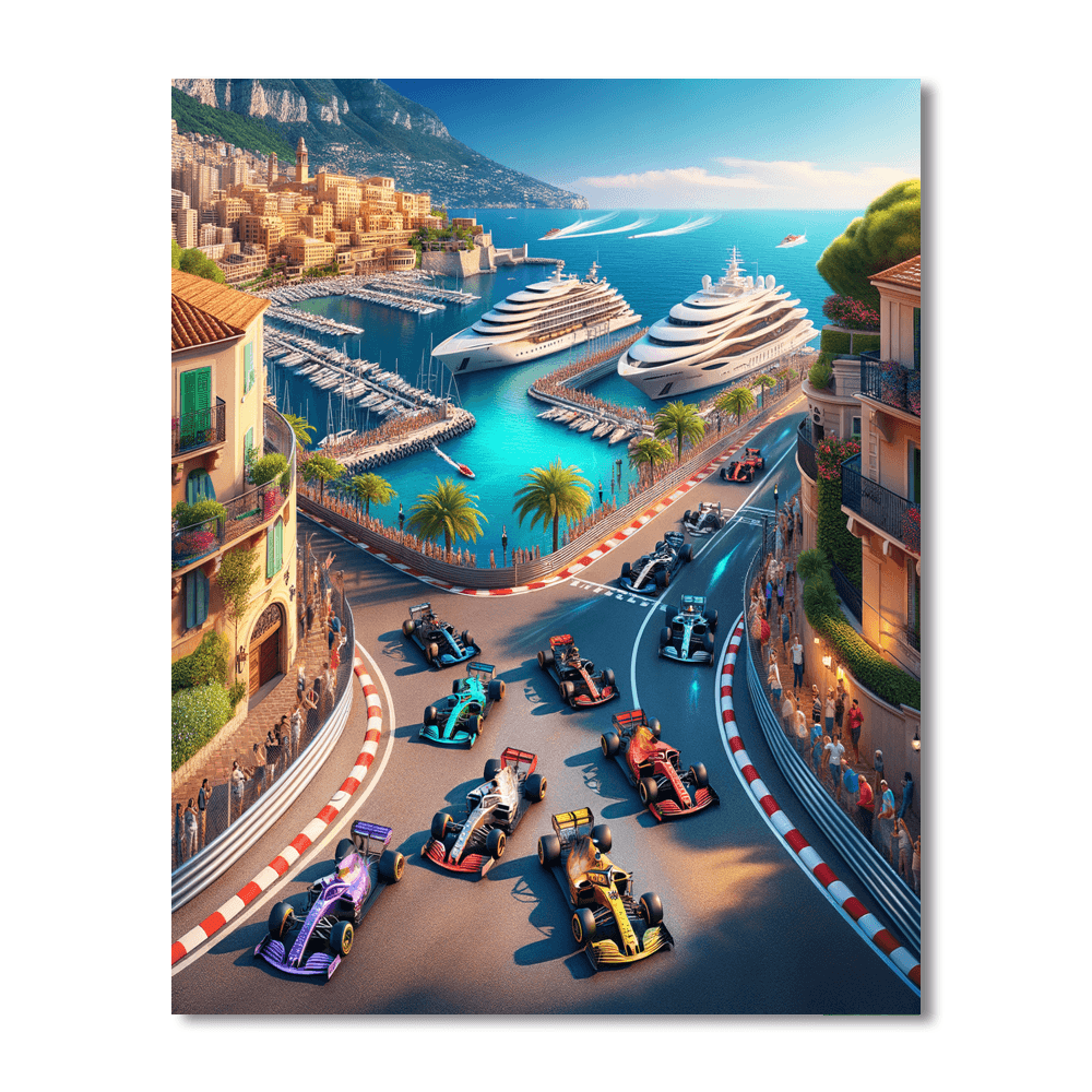 Monaco Grand Prix - Monte Carlo Paint By Color