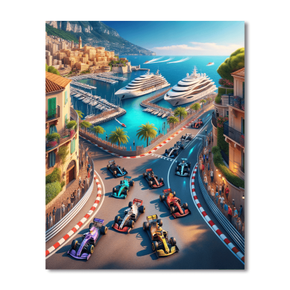 Monaco Grand Prix - Monte Carlo Paint By Color