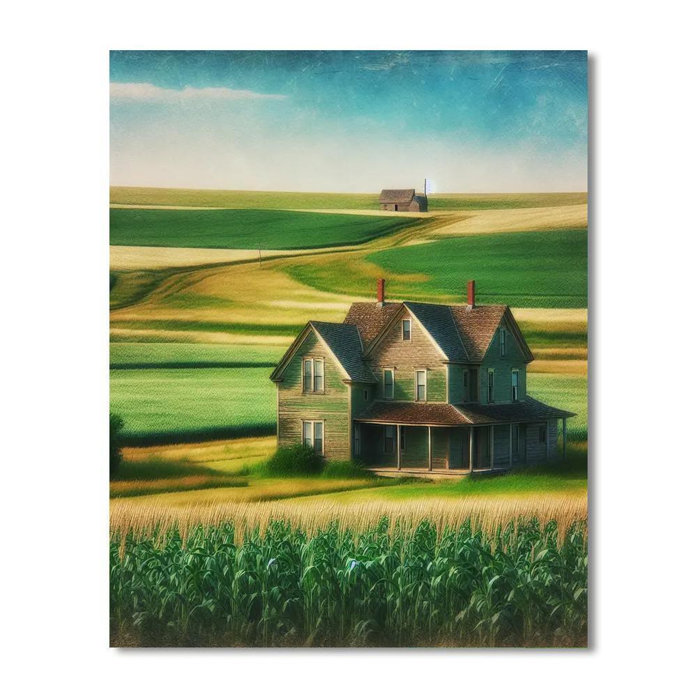 Nostalgic Rural Farmhouse DIY Paint By Numbers