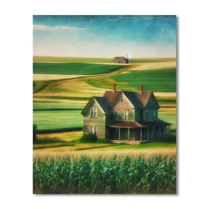 Nostalgic Rural Farmhouse DIY Paint By Numbers