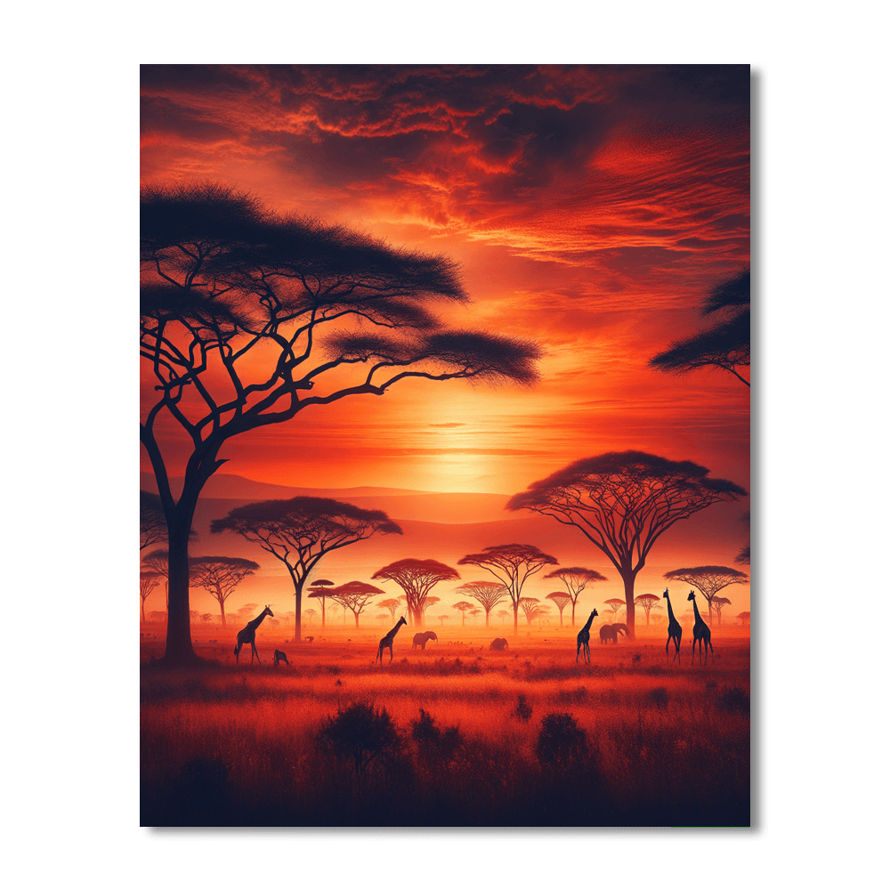 Serengeti Sunset - DIY Painting By Numbers Kit