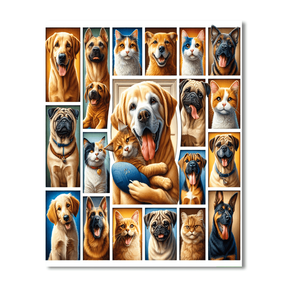 Joyful Pet Portraits Painting By Numbers Kit