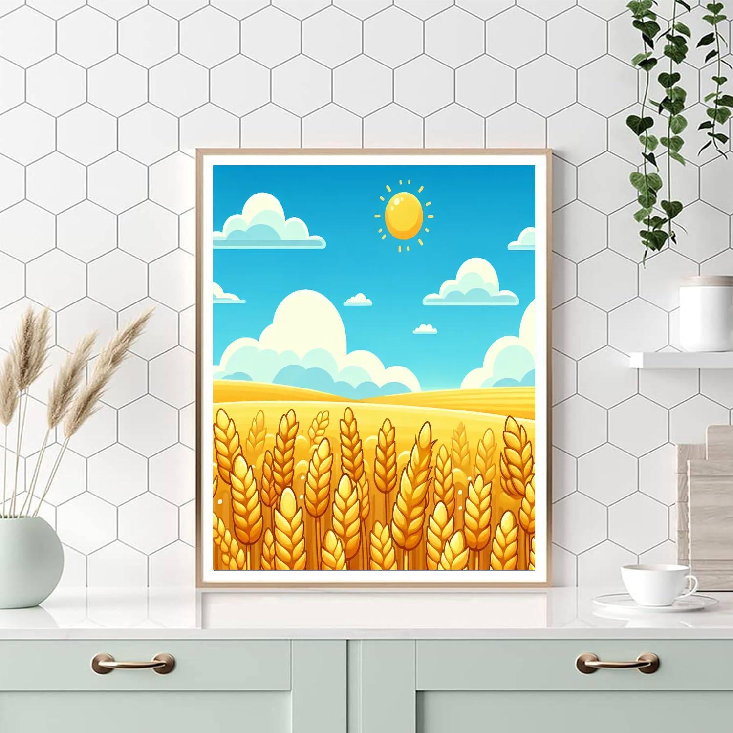 Windy Wheat Field Whirl Paint By Color