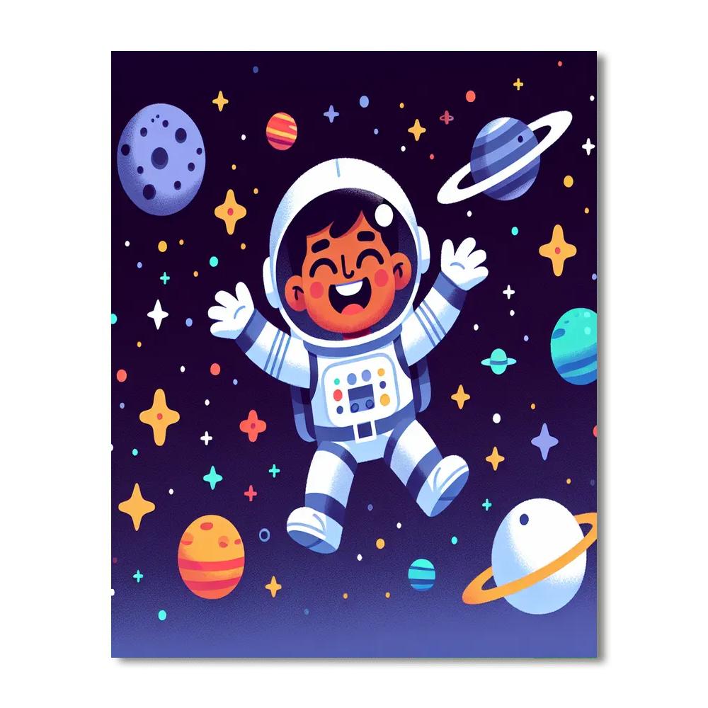 Astronaut's Quest Paint By Numbers Art