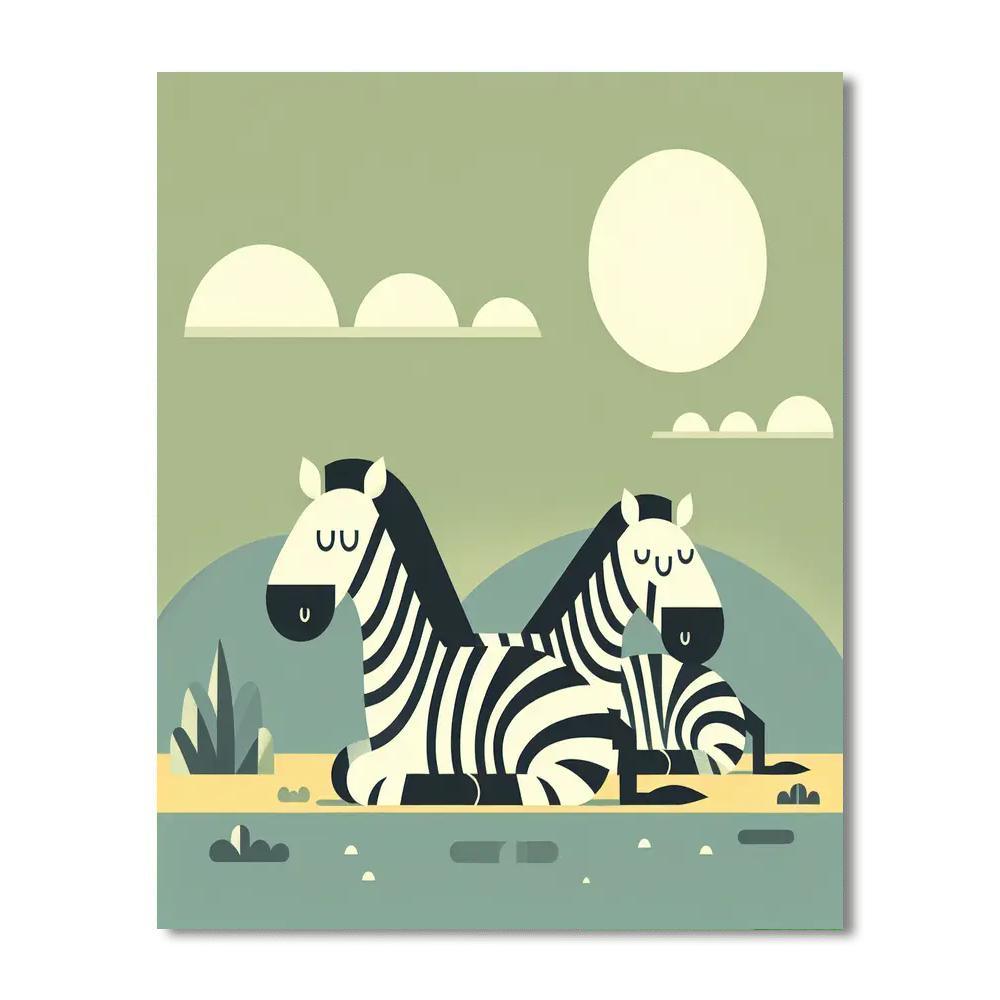 Zebra Zen Paint By Color