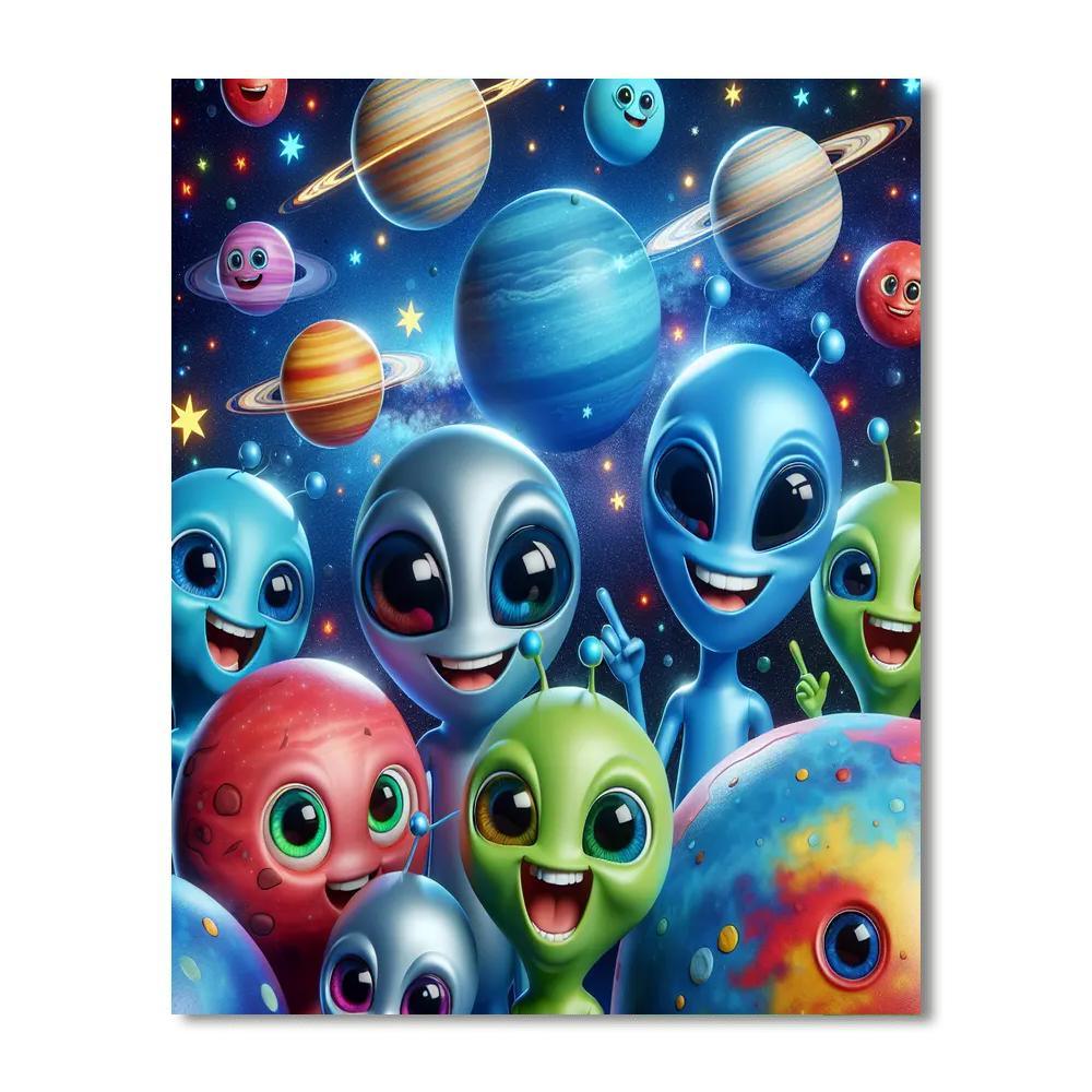 Dazzling Space Quest Paint By Numbers Art