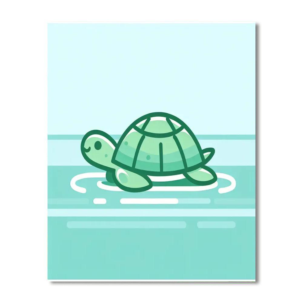 Wise Turtle Tale Number Painting
