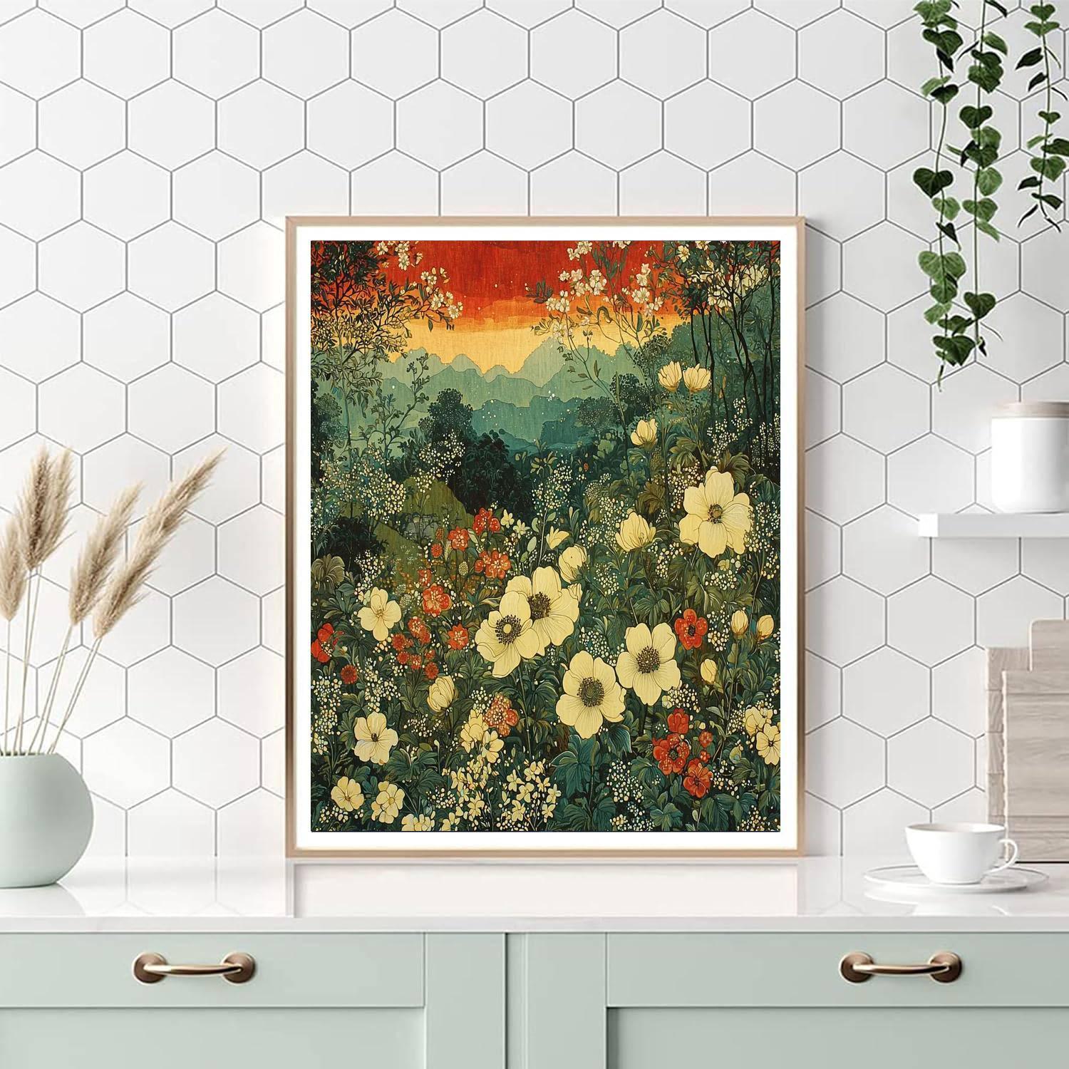 Nandalal Bose Inspired Mythical Flora  DIY Paint By Numbers