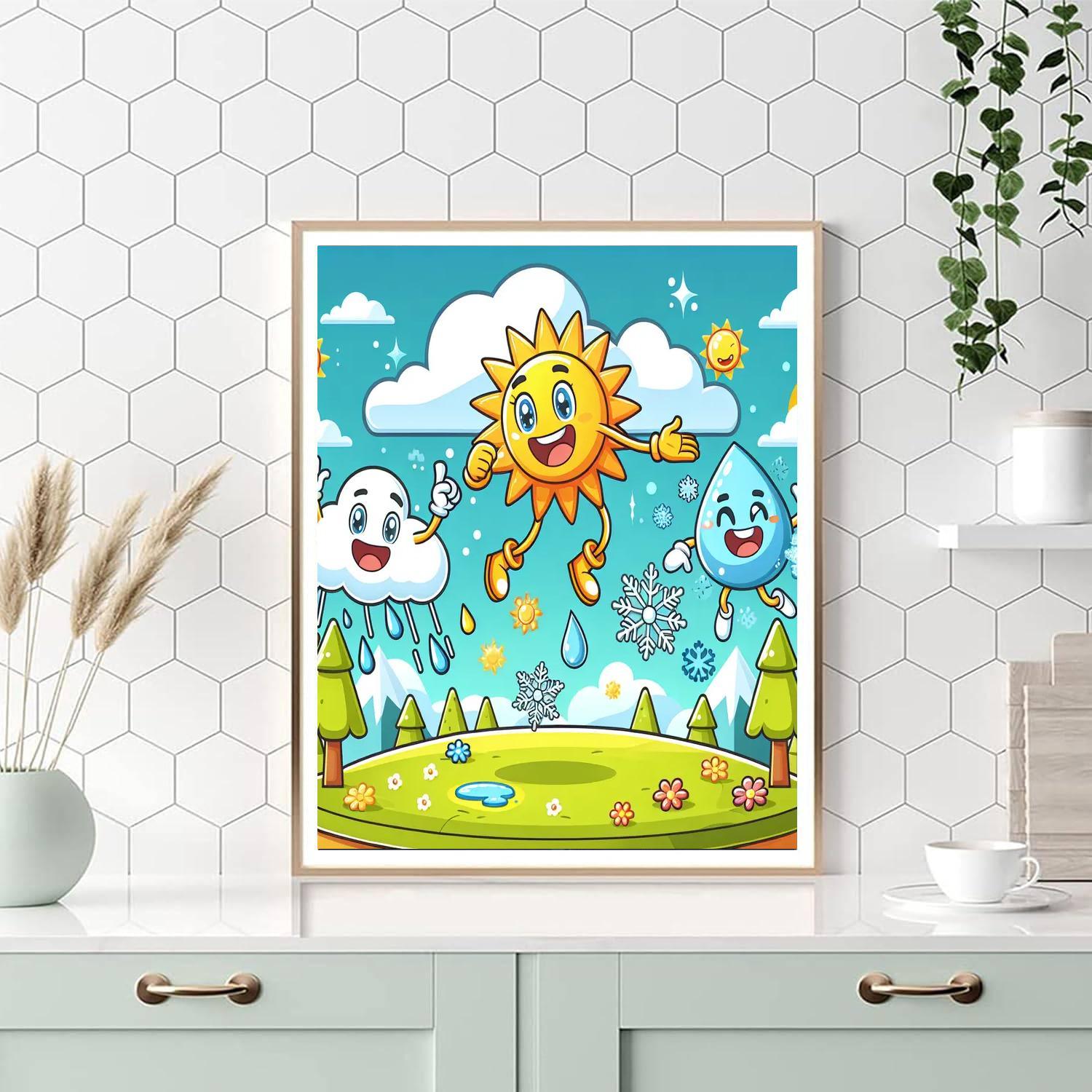 Whimsical Weather Adventures Number Painting