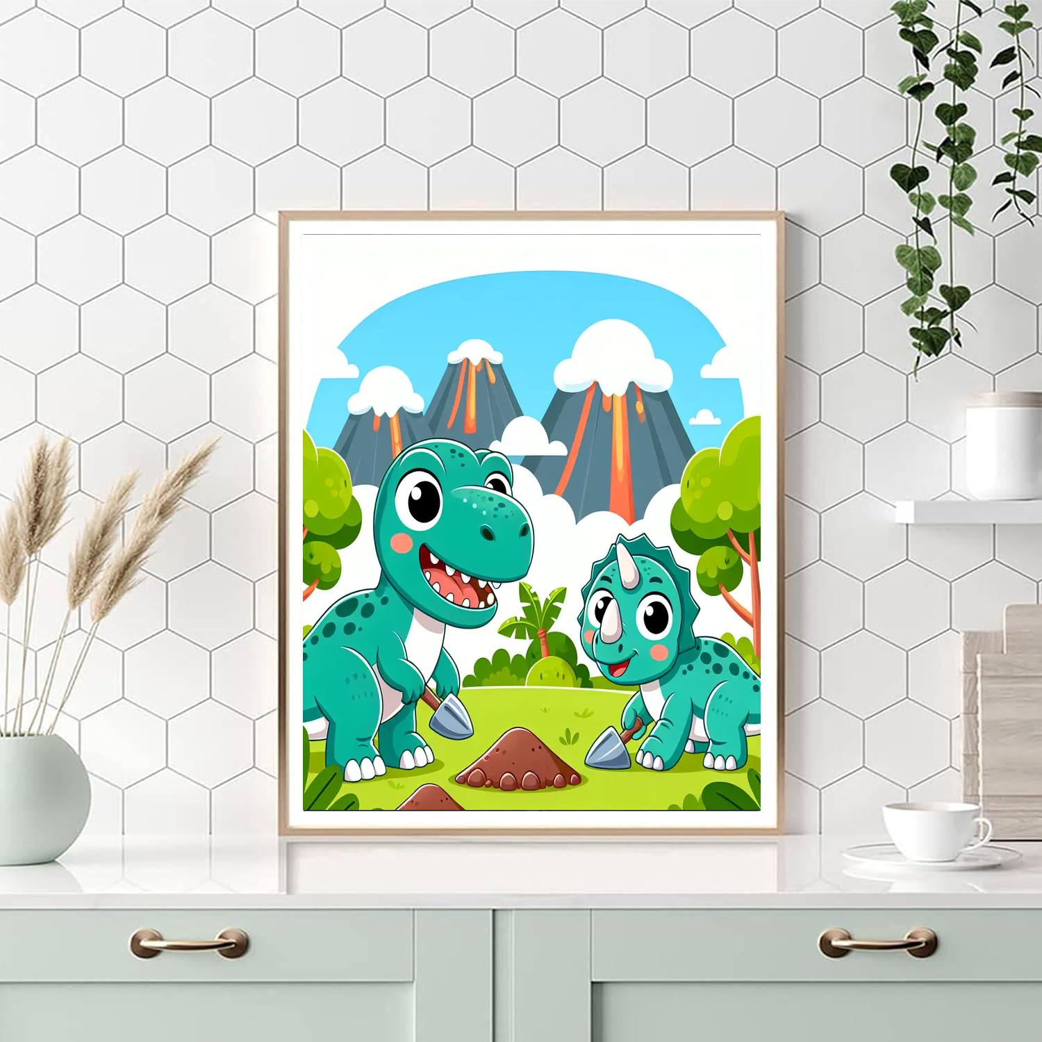 Dino Rescue Team Paint By Numbers Art