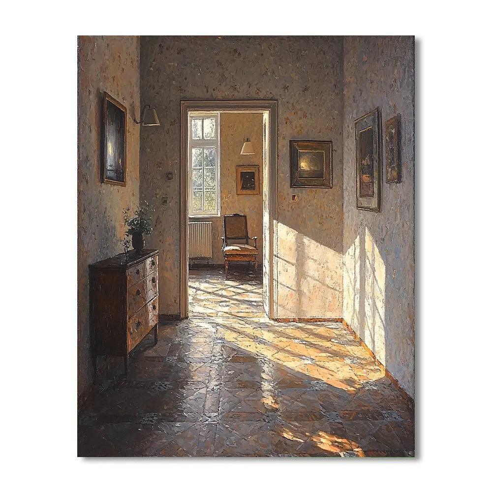 Johannes Vermeer Inspired Vermeer's Sunlit Reverie  Numbered Painting Kits