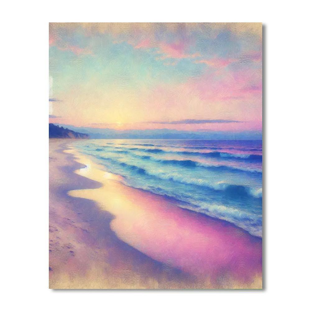 Peaceful Beachside Escape Number Painting