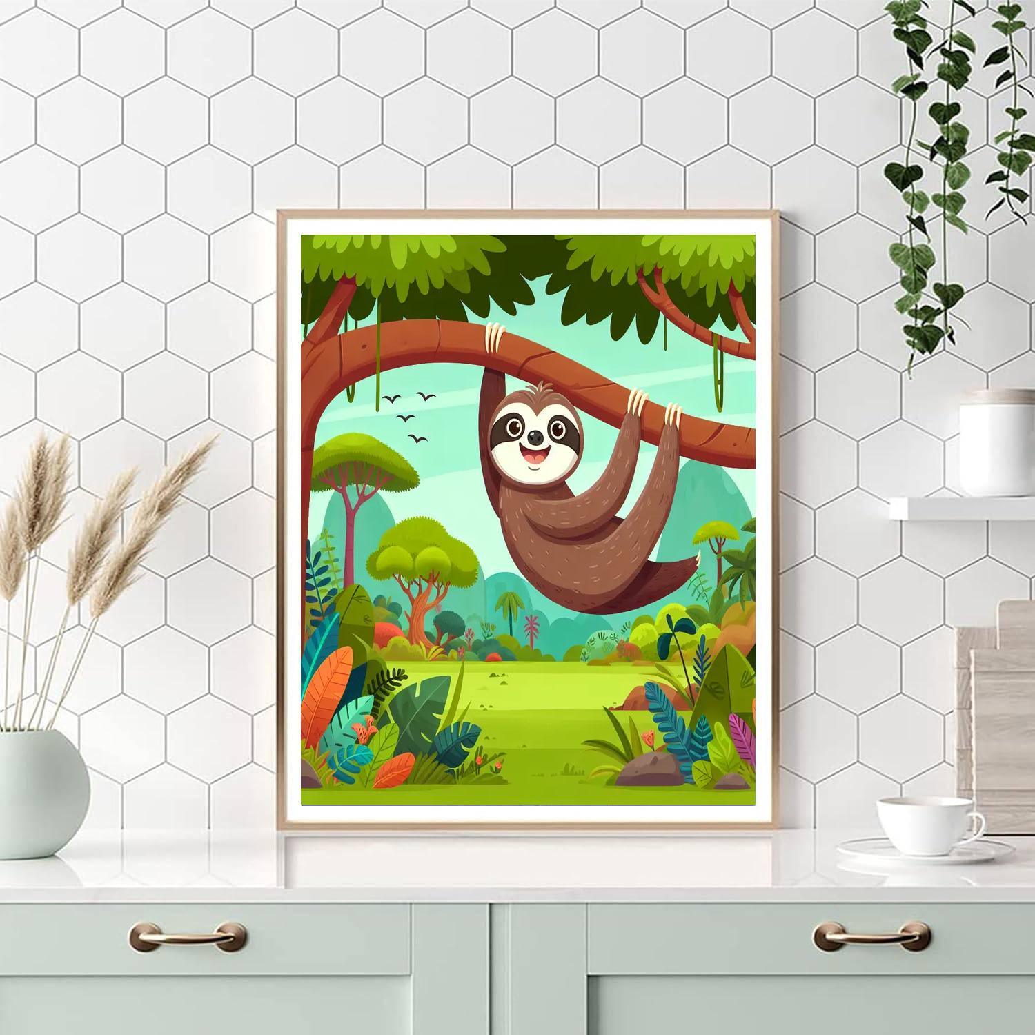 Silly Sloth's Jungle Journey Paint By Numbers