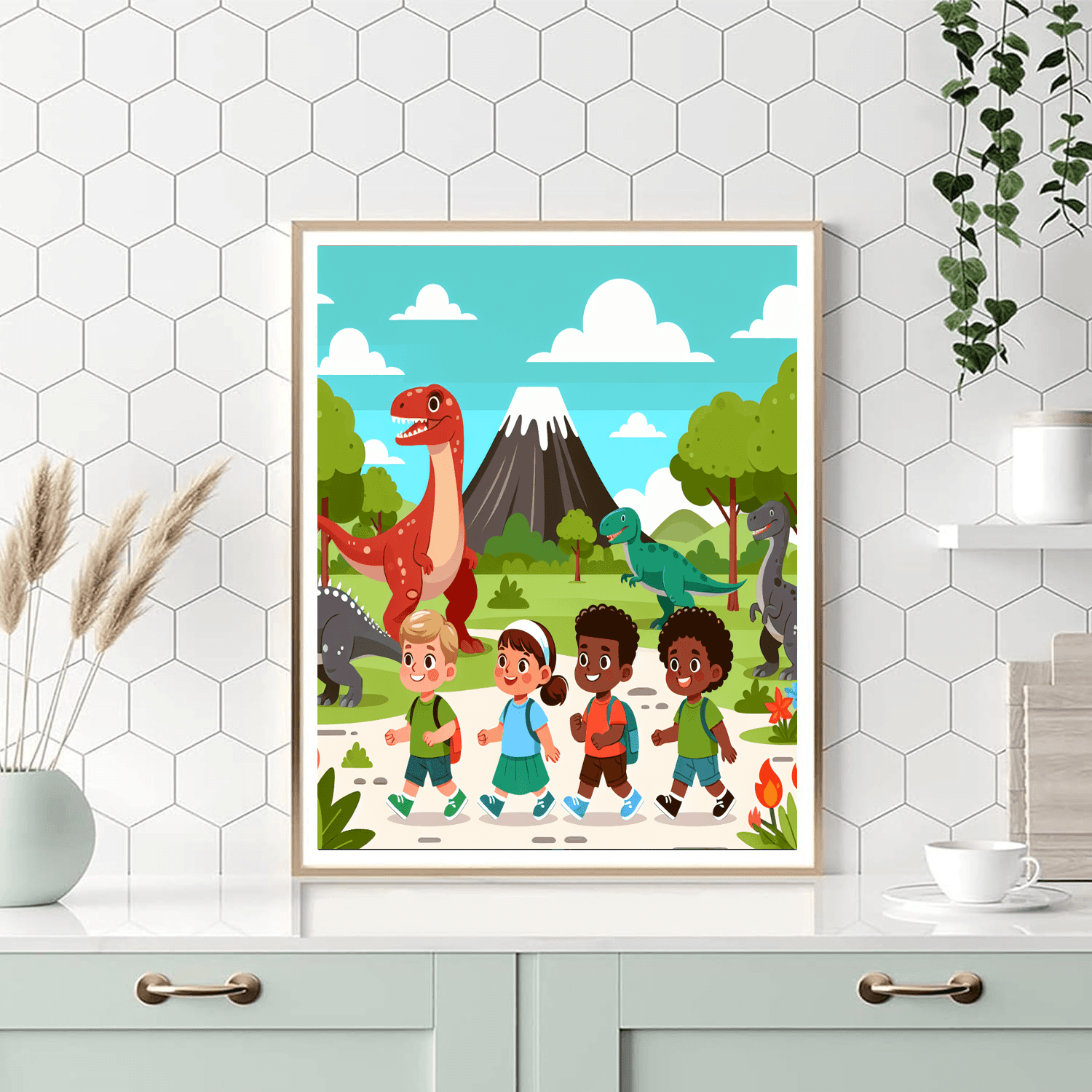 Dinosaur Adventure Park Paint By Color