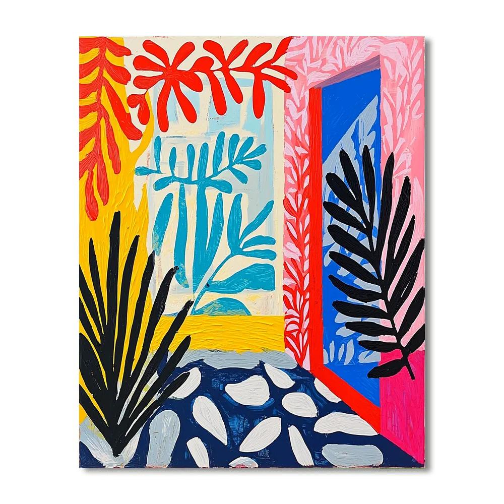 Henri Matisse Inspired Whimsical Daydream  Number Painting