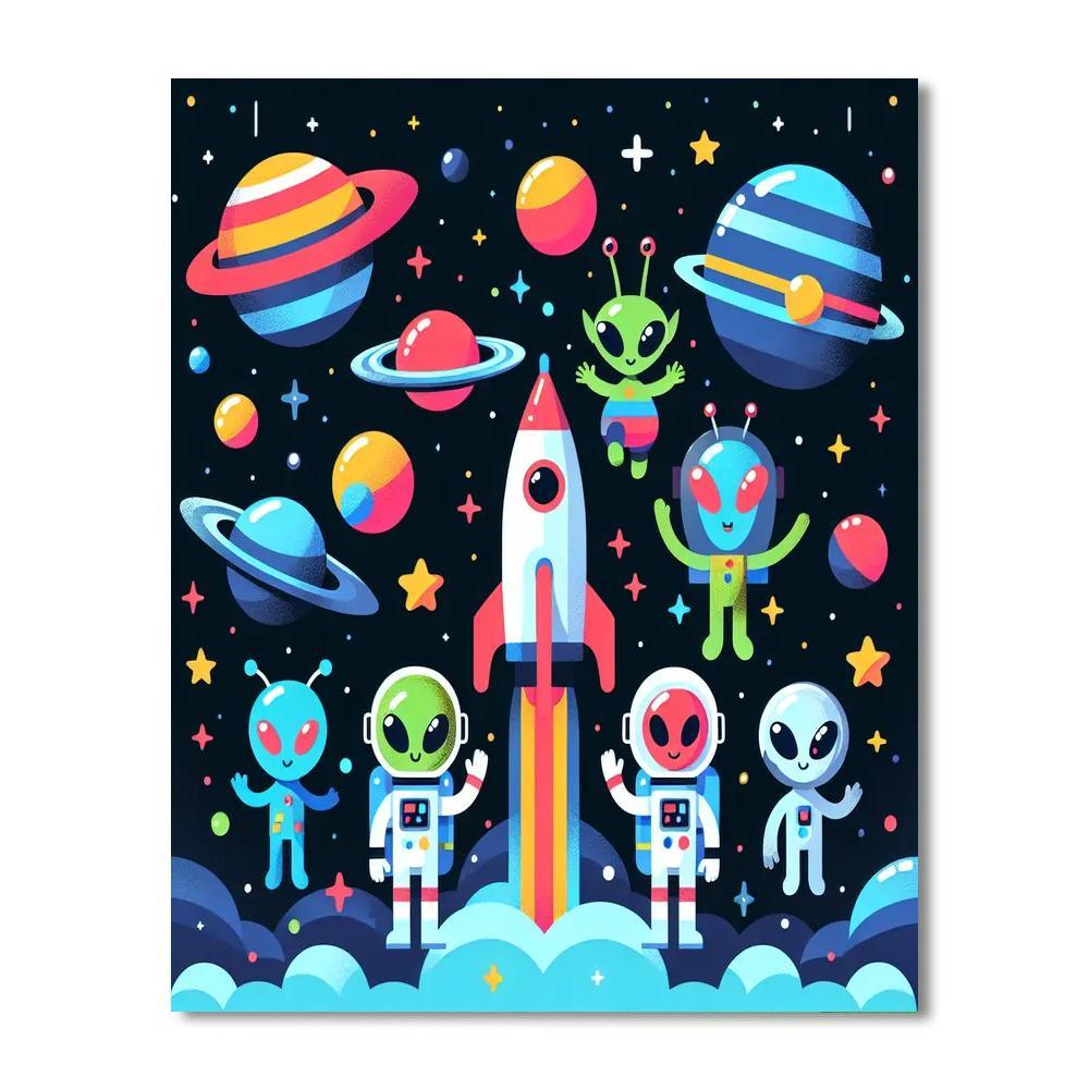 Exciting Space Missions DIY Paint By Numbers