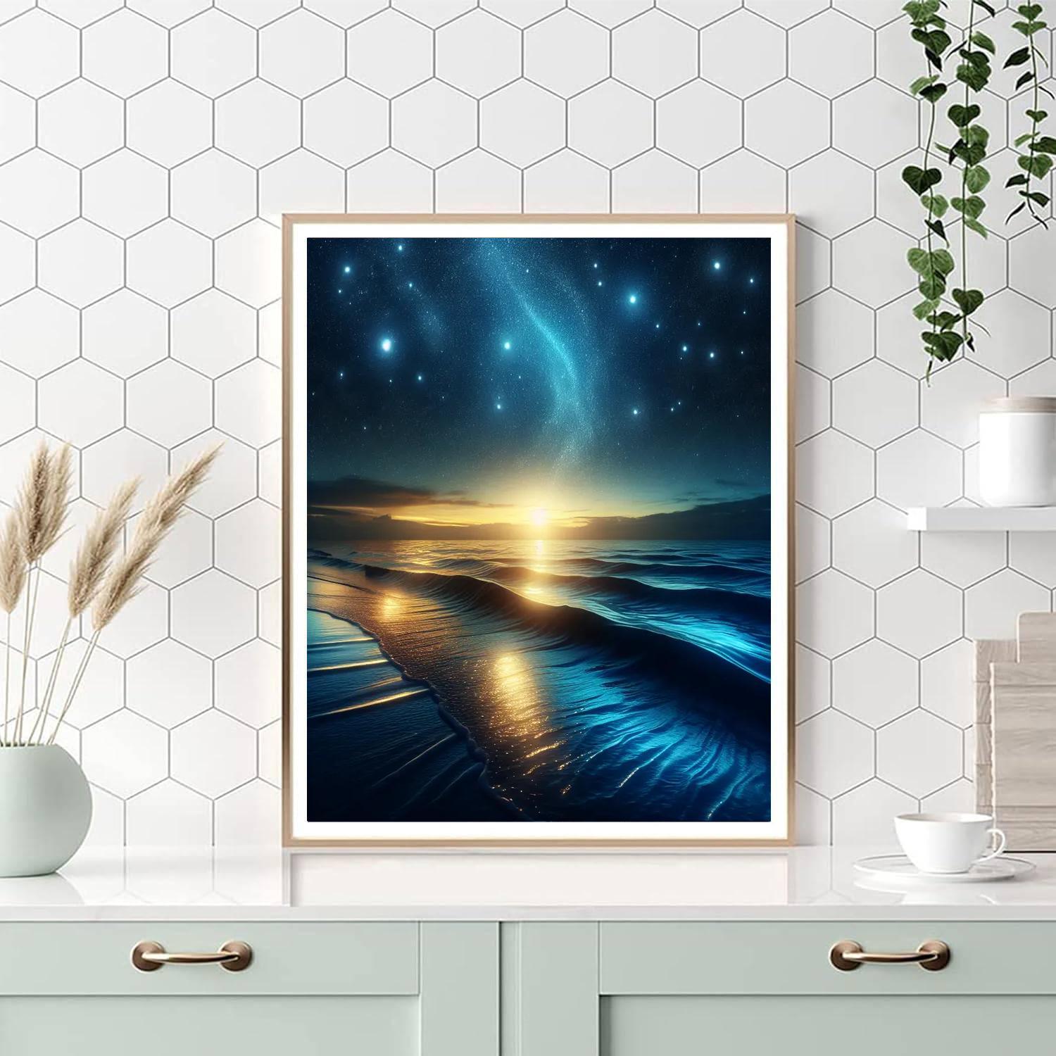 Mystic Ocean Nightfall Painting Number Kit