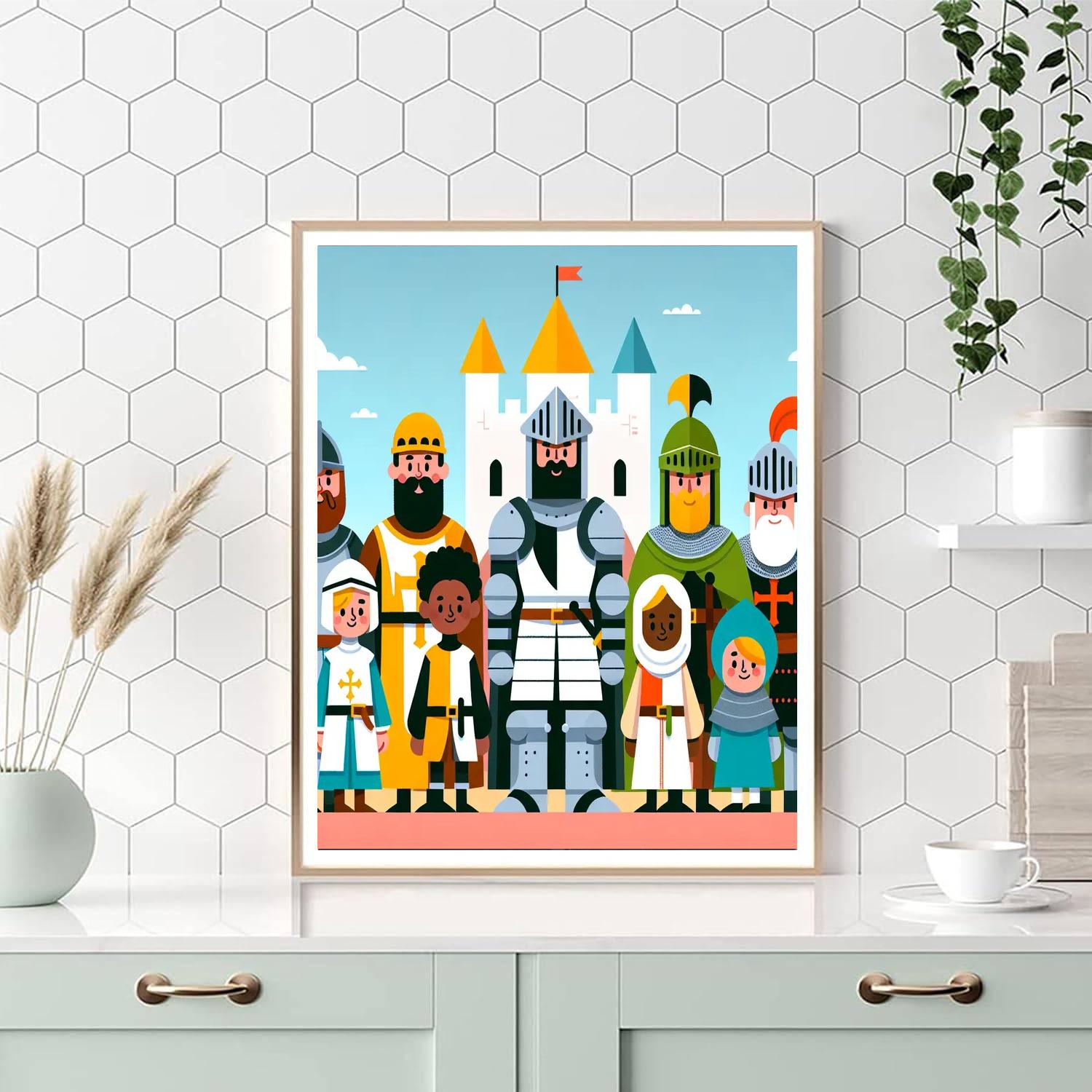 Brave Knights Of Old Painting Number Kit