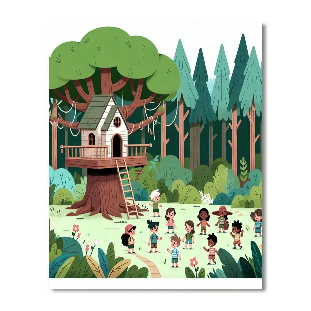 Magic Treehouse Expedition Paint By Numbers Art