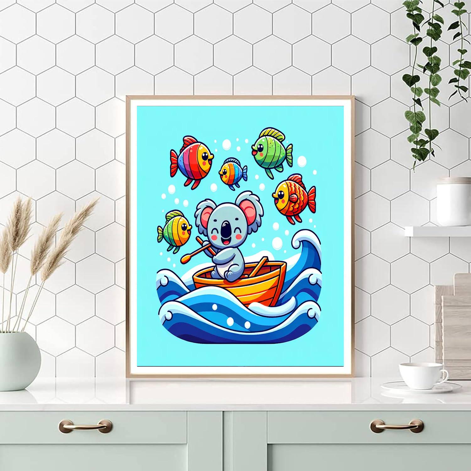 Sailing With Captain Koala Painting By Numbers Kit