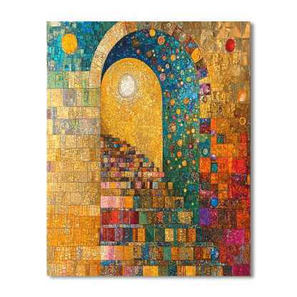 Gustav Klimt Inspired Mosaic Fantasy  Paint By Numbers