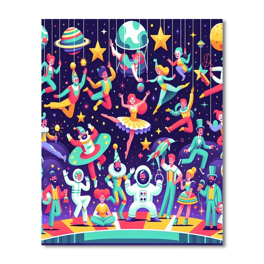 Outer Space Circus Paint By Number